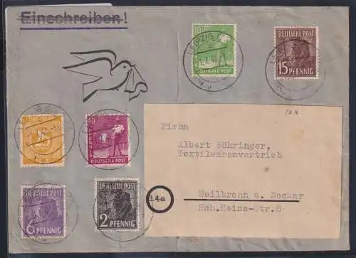 Alliierte Besetzung 927,943,944,948, u.a. auf Brief Sowj. Zone ZF #OI405