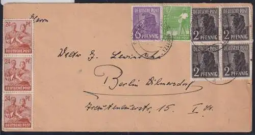 Alliierte Besetzung 943,944,947 u.a. auf Brief Sowj. Zone ZF #OI404