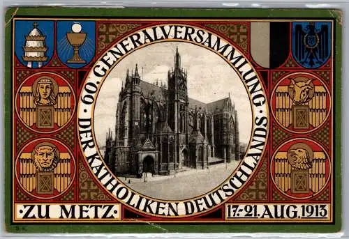 Ak Metz 1913 Festpostkarte auf Postkarte Ansichtskarte #OB914
