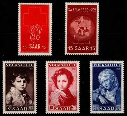 Saarland 317, 318, 338-340 postfrisch #OB882