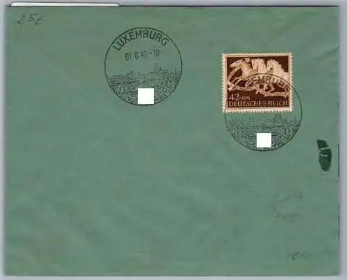 Dt. Besetzung Luxemburg 815 auf Brief Sonderstempel #OI124