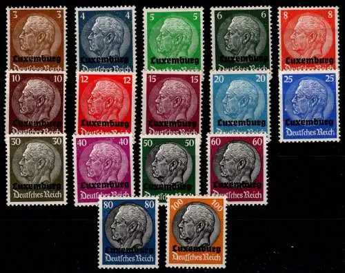 Dt. Besetzung Luxemburg 1-16 postfrisch #OI135