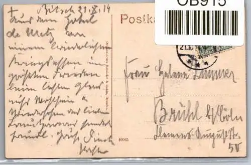 Ak Bitsch 1914 Saargemünder Str. auf Postkarte Ansichtskarte #OB915