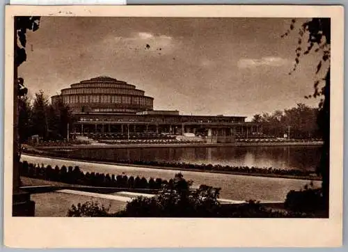 Ak Breslau Jahrhunderthalle auf Postkarte Feldpost WK 2 #OB981