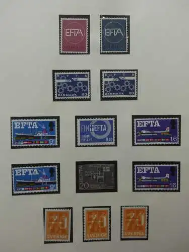 Europa/Cept ab 1956 dual teilbesammelt im Safe Vordruck #LZ734
