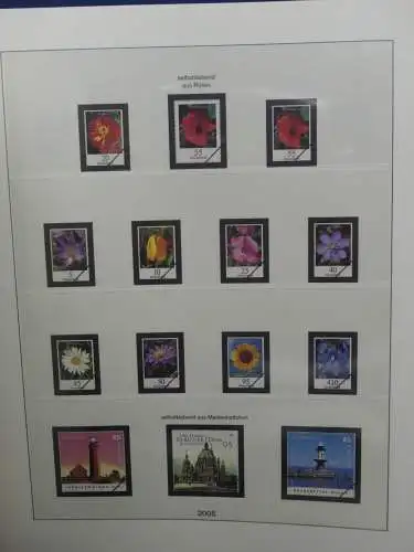 BRD Bund 2005/07 gestempelt besammelt * Vordruck für ** im Lindner Album #LZ717