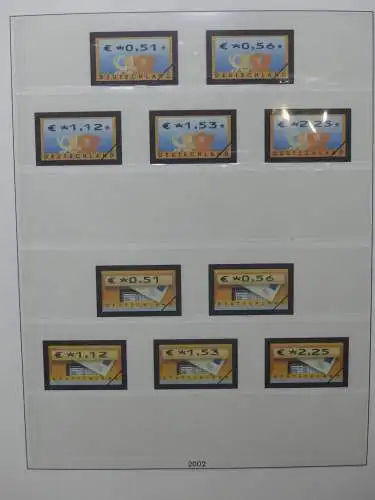 BRD Bund 2001/02 gestempelt besammelt * Vordruck für ** im Lindner Album #LZ719