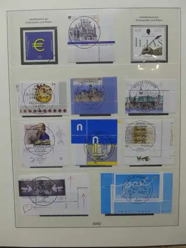BRD Bund 2001/02 gestempelt besammelt * Vordruck für ** im Lindner Album #LZ719