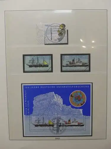BRD Bund 2001/02 gestempelt besammelt * Vordruck für ** im Lindner Album #LZ719
