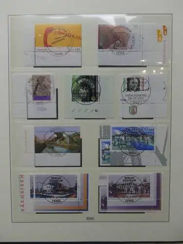 BRD Bund 2001/02 gestempelt besammelt * Vordruck für ** im Lindner Album #LZ719