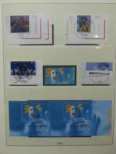 BRD Bund 2001/02 gestempelt besammelt * Vordruck für ** im Lindner Album #LZ719