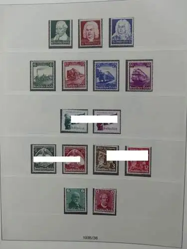 Deutsches Reich ab 1933 mit Falz bzw ** besammelt im Lindner Binder #LZ639