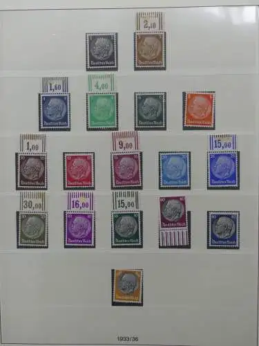 Deutsches Reich ab 1933 mit Falz bzw ** besammelt im Lindner Binder #LZ639