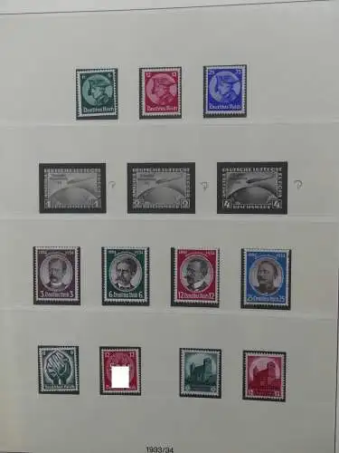 Deutsches Reich ab 1933 mit Falz bzw ** besammelt im Lindner Binder #LZ639
