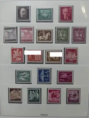 Deutsches Reich ab 1933 mit Falz bzw ** besammelt im Lindner Binder #LZ639