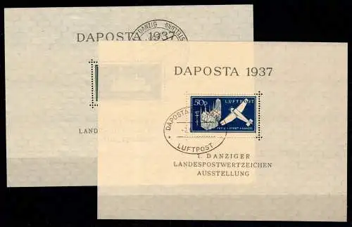 Danzig Block 1a-2a gestempelt #OJ066