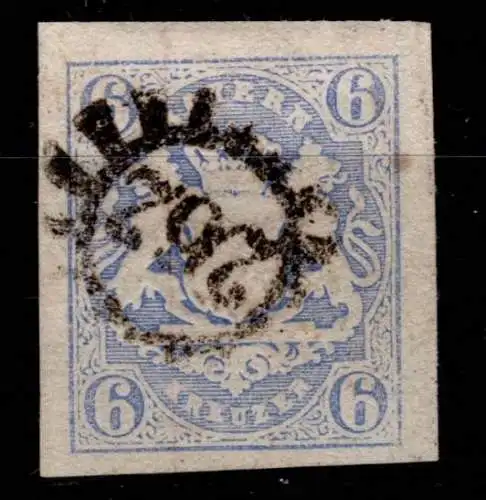 Bayern 16 gestempelt gMr 262 "Preiss", seltener Stempel #OJ142