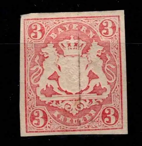 Bayern 15 mit Falz Teilen des Restgummis #OJ135