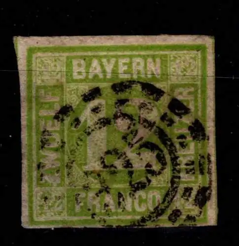 Bayern 12 gestempelt falzhelle Stelle #OJ153