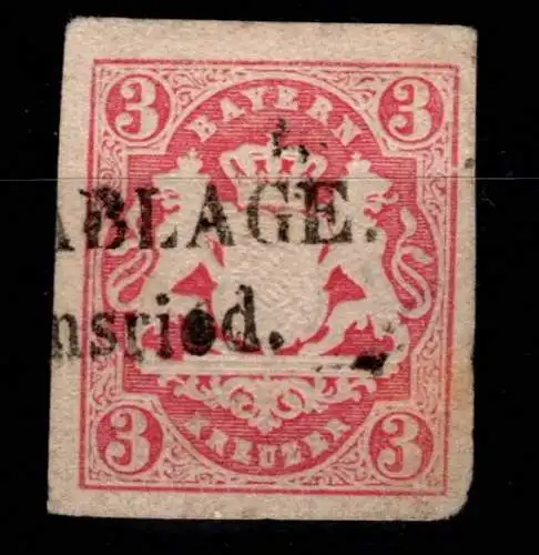 Bayern 15 gestempelt mit Postablagestempel #OJ137