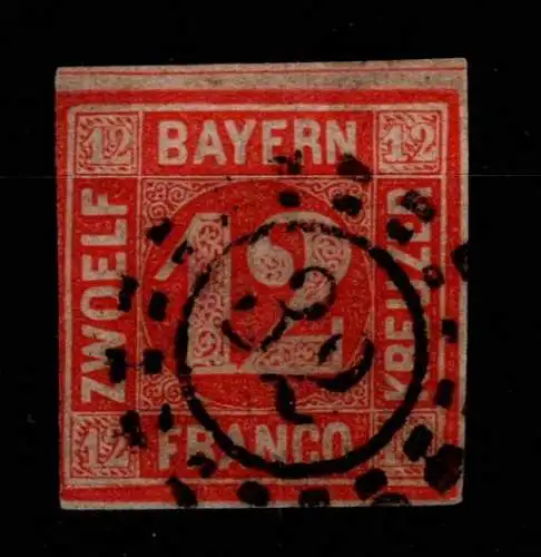 Bayern 6 gestempelt Marke ist berührt #OJ265