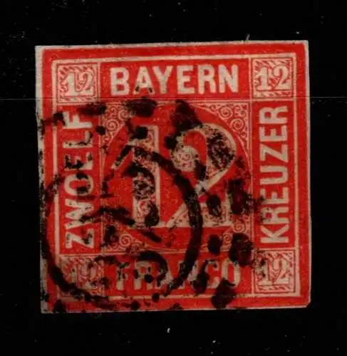 Bayern 6 gestempelt Marke ist minimal dünn #OJ266