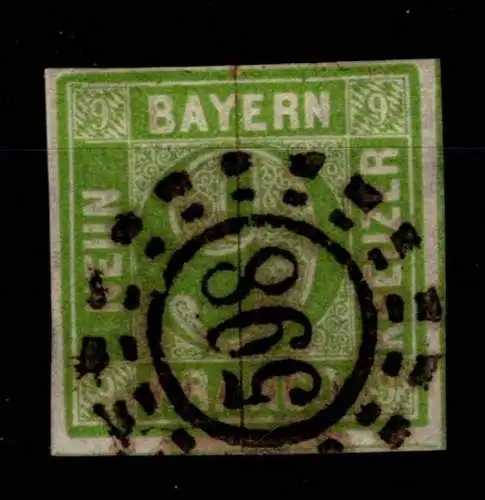 Bayern 5 gestempelt oMr 598 "Würzburg", berührt #OJ278