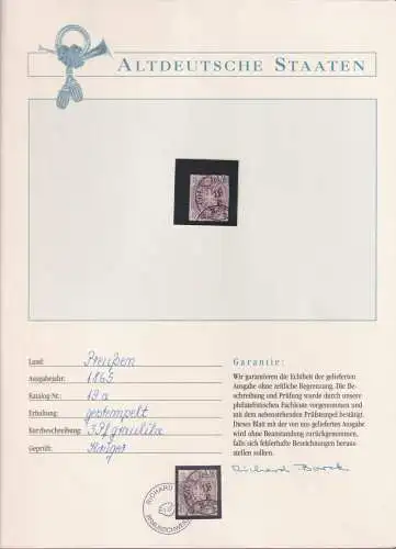 Preußen 19 a gestempelt Borek Garantie #OJ325