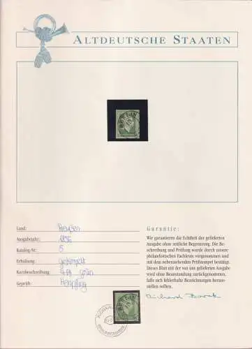 Preußen 5 gestempelt Borek Garantie #OJ338