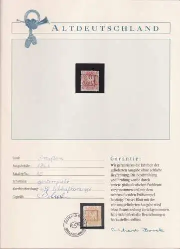 Preußen 15 gestempelt Borek Garantie #OJ328