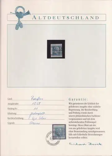 Preußen 11 gestempelt Borek Garantie #OJ332