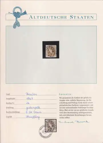 Preußen 26 gestempelt Borek Garantie #OJ321