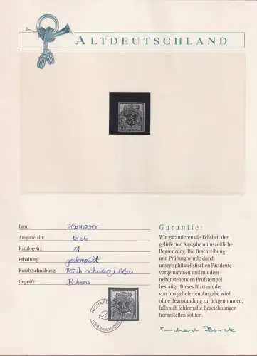 Hannover 11 gestempelt Borek Garantie #OJ381