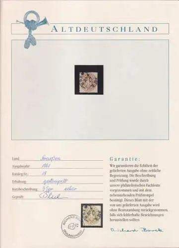 Preußen 18 gestempelt Borek Garantie #OJ327