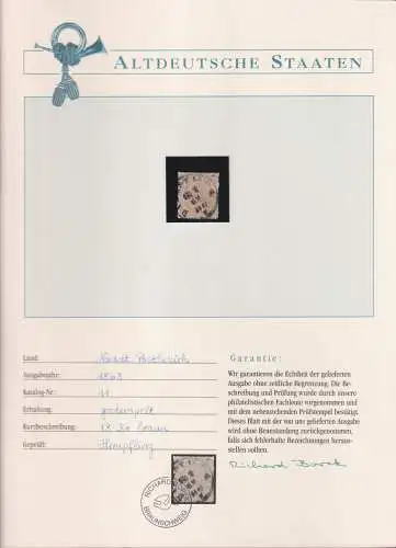 Norddeutscher Bund 11 gestempelt Borek Garantie #OJ396