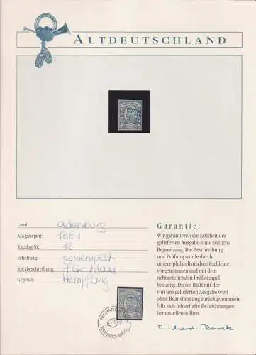 Oldenburg 12 gestempelt Borek Garantie #OJ372