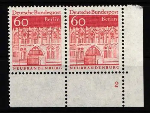 Berlin 278 postfrisch Eckrand mit Formnummer 2 #IW509