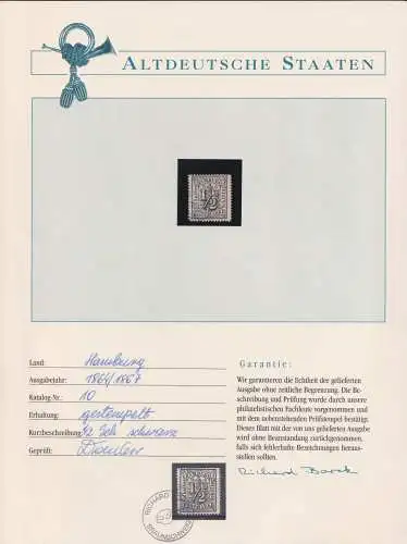 Hamburg 10 gestempelt Borek Garantie #OJ527