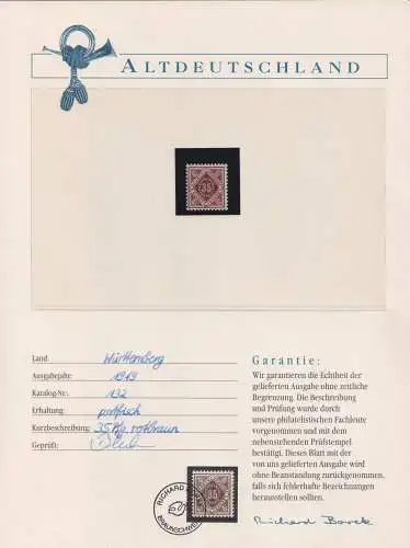 Württemberg 132 postfrisch Borek Garantie #OJ545