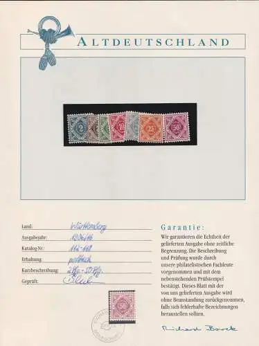 Württemberg 112-118 postfrisch Borek Garantie #OJ550