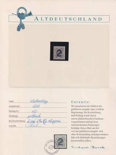 Württemberg 133 postfrisch Borek Garantie #OJ544
