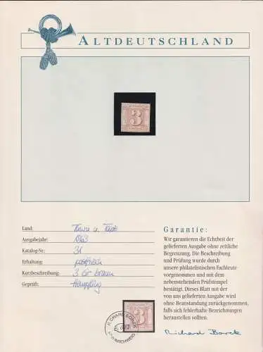 Thurn & Taxis 31 postfrisch Borek Garantie #OJ590