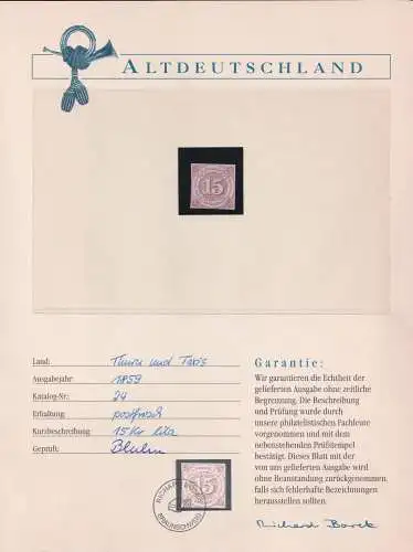 Thurn & Taxis 24 postfrisch Borek Garantie #OJ594