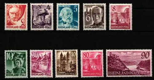 Fr. Zone Rheinland-Pfalz 32-41 postfrisch #HL694