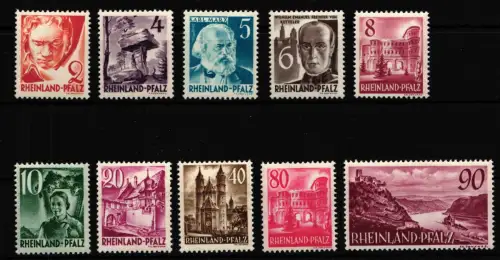 Fr. Zone Rheinland-Pfalz 32-41 postfrisch #HL694