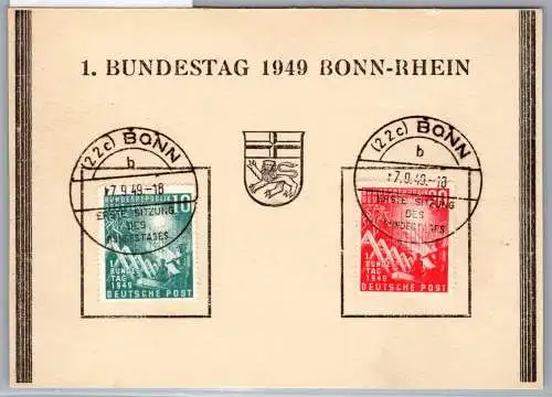 BRD Bund 111-112 als Ersttagsbrief auf Sonderkarte #OI424
