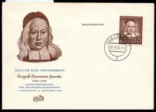 BRD Bund 173-176 als Ersttagsbrief FDC #ON300