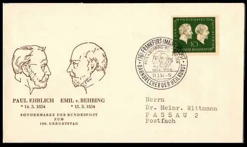 BRD Bund 197 als Ersttagsbrief FDC #ON306
