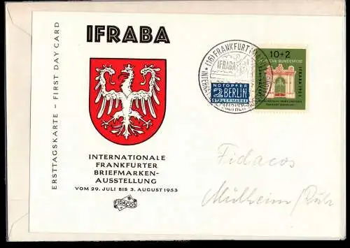 BRD Bund 171-172 als Ersttagsbrief FDC #ON299