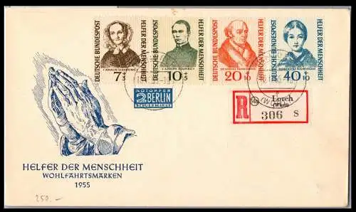 BRD Bund 222-225 als Ersttagsbrief FDC #ON315